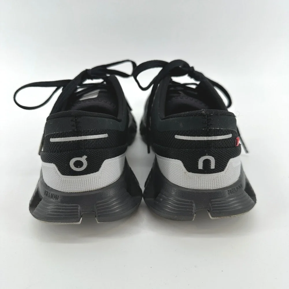 On Running Women's Black and White Cloud Sneakers - Picture 5 of 8